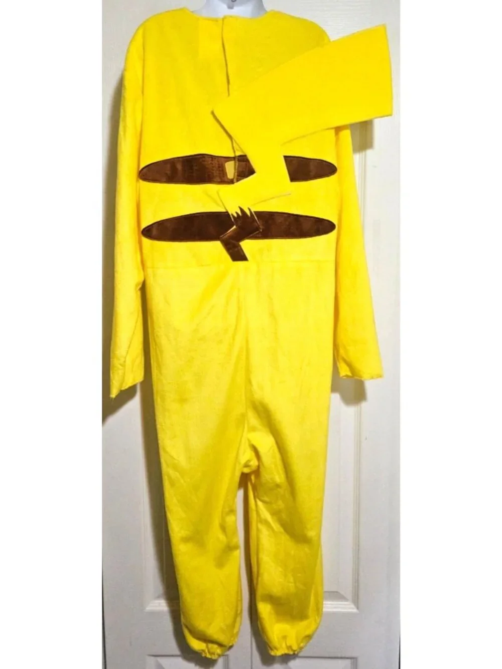 Pokemon Pikachu Classic Costume Kids 4-6 Attached Tail Soft Hood Halloween